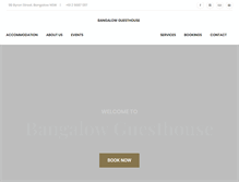 Tablet Screenshot of bangalowguesthouse.com.au